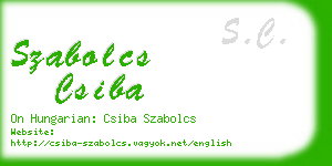 szabolcs csiba business card